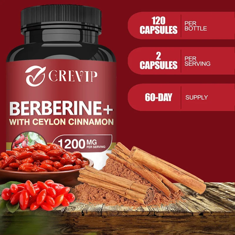 Airboy Berberine + Ceylon Cinnamon – Metabolism & Heart Health | 120 Capsules